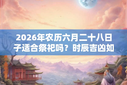 2026年农历六月二十八日子适合祭祀吗？时辰吉凶如何？