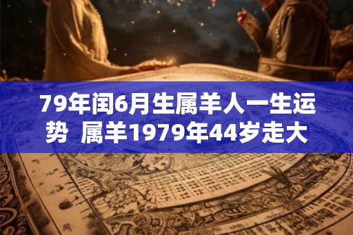 79年闰6月生属羊人一生运势  属羊1979年44岁走大运