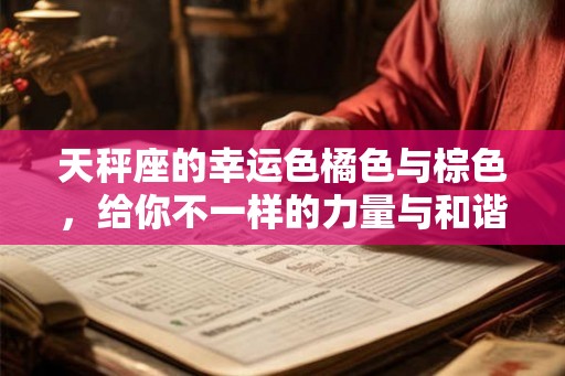 天秤座的幸运色橘色与棕色，给你不一样的力量与和谐