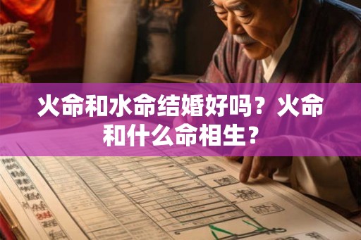 火命和水命结婚好吗？火命和什么命相生？