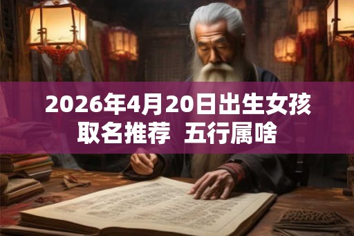2026年4月20日出生女孩取名推荐  五行属啥