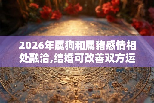 2026年属狗和属猪感情相处融洽,结婚可改善双方运势 2026年属狗和属猪感情相处融洽,结婚可改善双方运势