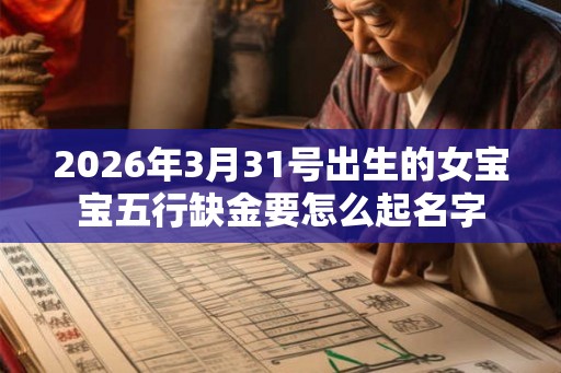 2026年3月31号出生的女宝宝五行缺金要怎么起名字