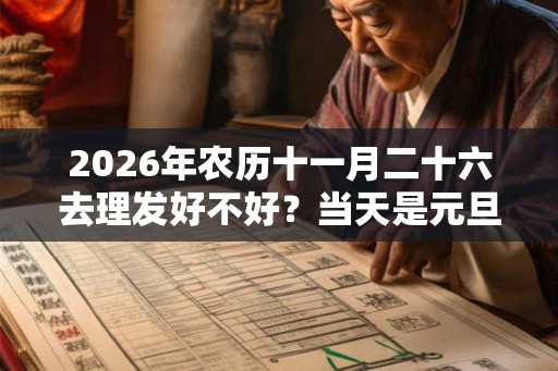 2026年农历十一月二十六去理发好不好？当天是元旦节吗？