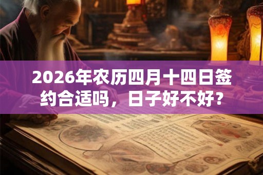 2026年农历四月十四日签约合适吗，日子好不好？