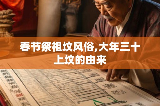 春节祭祖坟风俗,大年三十上坟的由来