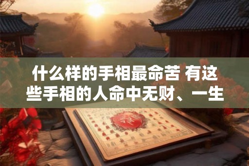 什么样的手相最命苦 有这些手相的人命中无财、一生困苦