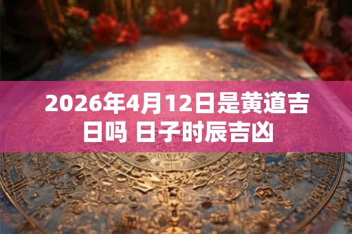 2026年4月12日是黄道吉日吗 日子时辰吉凶