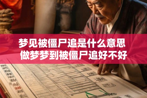 梦见被僵尸追是什么意思 做梦梦到被僵尸追好不好 梦见被僵尸追是什么意思 做梦梦到被僵尸追好不好