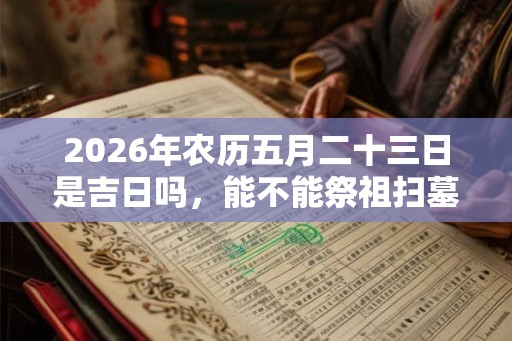 2026年农历五月二十三日是吉日吗,能不能祭祖扫墓? 2026年农历五月二十三日是吉日吗,能不能祭祖扫墓?