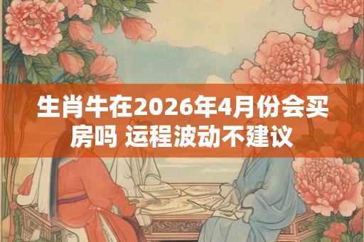 生肖牛在2026年4月份会买房吗 运程波动不建议