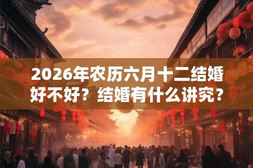 2026年农历六月十二结婚好不好？结婚有什么讲究？