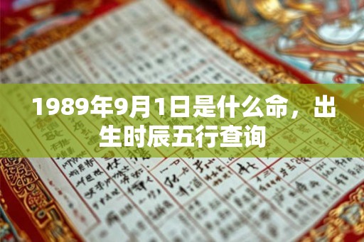 1989年9月1日是什么命,出生时辰五行查询 1989年9月1日是什么命,出生时辰五行查询