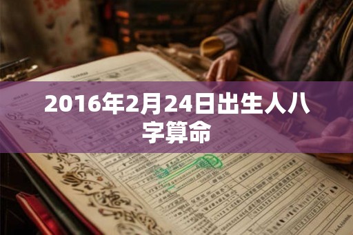 2016年2月24日出生人八字算命