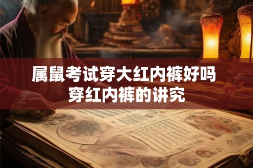 属鼠考试穿大红内裤好吗 穿红内裤的讲究