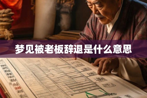 梦见被老板辞退是什么意思