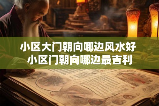 小区大门朝向哪边风水好 小区门朝向哪边最吉利