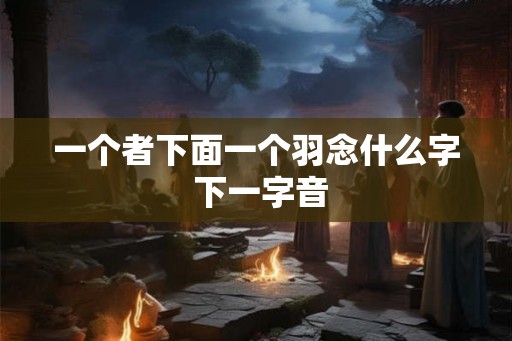 一个者下面一个羽念什么字 下一字音