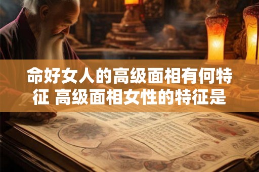 命好女人的高级面相有何特征 高级面相女性的特征是什么