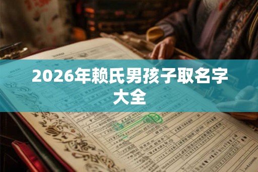 2026年赖氏男孩子取名字大全