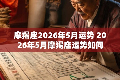 摩羯座2026年5月运势 2026年5月摩羯座运势如何