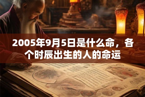 2005年9月5日是什么命,各个时辰出生的人的命运 2005年9月5日是什么命,各个时辰出生的人的命运