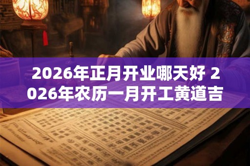 2026年正月开业哪天好 2026年农历一月开工黄道吉日