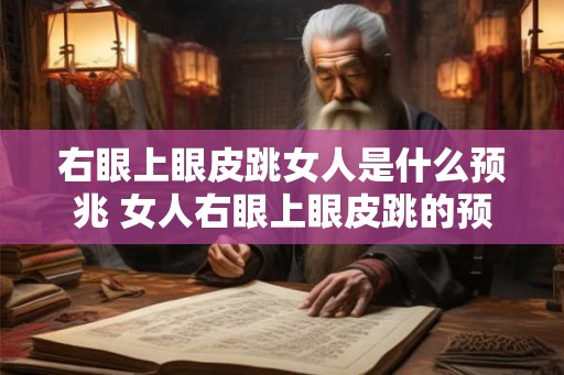 右眼上眼皮跳女人是什么预兆 女人右眼上眼皮跳的预兆是什么