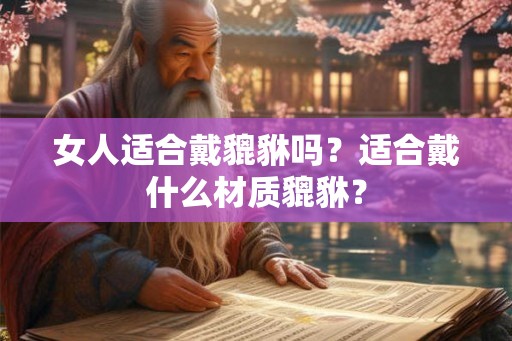 女人适合戴貔貅吗？适合戴什么材质貔貅？