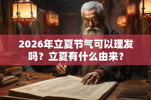 2026年立夏节气可以理发吗？立夏有什么由来？