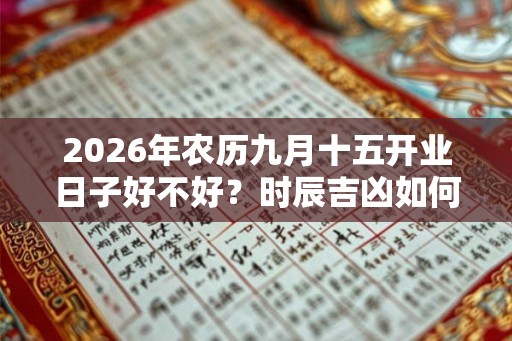 2026年农历九月十五开业日子好不好?时辰吉凶如何? 2026年农历九月十五开业日子好不好?时辰吉凶如何?