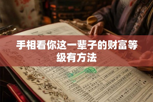 手相看你这一辈子的财富等级有方法