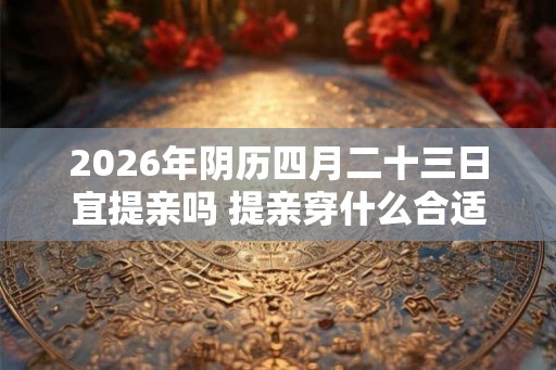 2026年阴历四月二十三日宜提亲吗 提亲穿什么合适 2026年阴历四月二十三日宜提亲吗 提亲穿什么合适