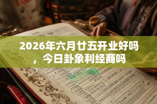 2026年六月廿五开业好吗,今日卦象利经商吗 2026年六月廿五开业好吗,今日卦象利经商吗