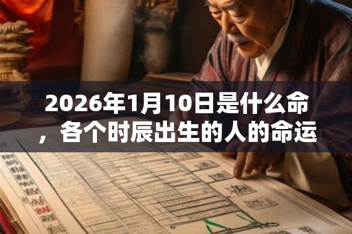 2026年1月10日是什么命，各个时辰出生的人的命运