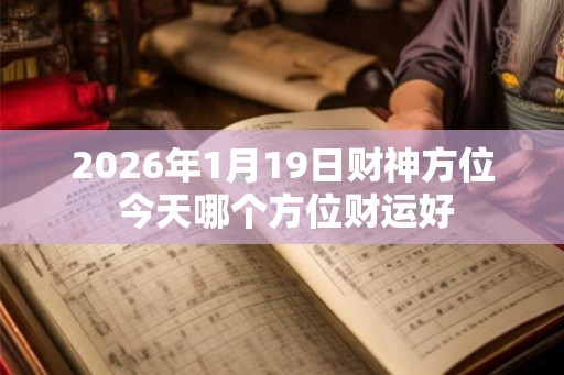 2026年1月19日财神方位 今天哪个方位财运好