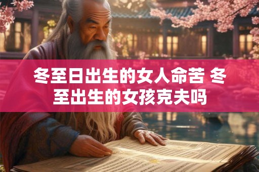 冬至日出生的女人命苦 冬至出生的女孩克夫吗