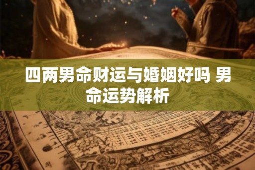 四两男命财运与婚姻好吗 男命运势解析
