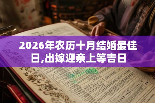 2026年农历十月结婚最佳日,出嫁迎亲上等吉日