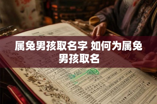 属兔男孩取名字 如何为属兔男孩取名