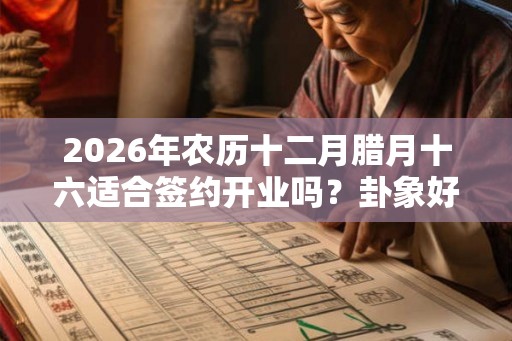 2026年农历十二月腊月十六适合签约开业吗？卦象好吗？
