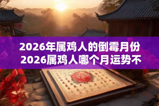 2026年属鸡人的倒霉月份 2026属鸡人哪个月运势不佳
