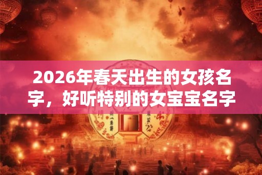 2026年春天出生的女孩名字，好听特别的女宝宝名字推荐