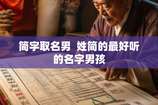 简字取名男  姓简的最好听的名字男孩
