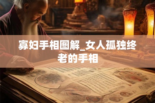 寡妇手相图解_女人孤独终老的手相