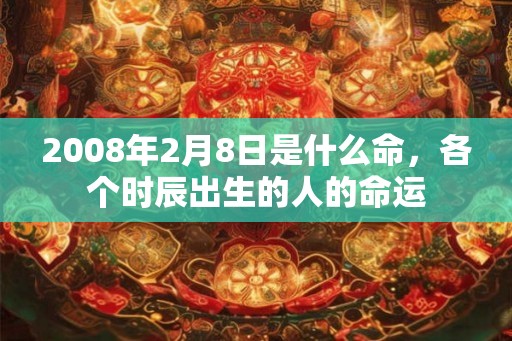 2008年2月8日是什么命,各个时辰出生的人的命运 2008年2月8日是什么命,各个时辰出生的人的命运