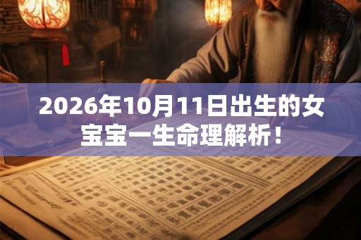2026年10月11日出生的女宝宝一生命理解析! 2026年10月11日出生的女宝宝一生命理解析!