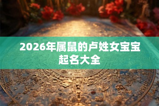 2026年属鼠的卢姓女宝宝起名大全