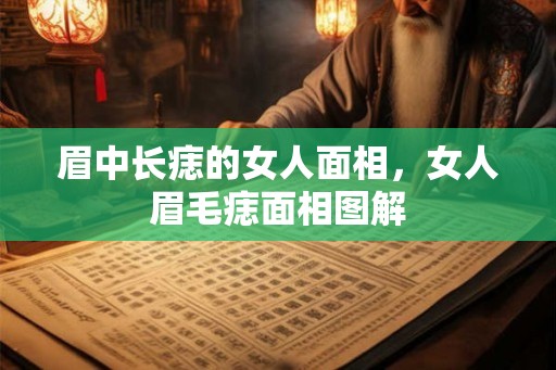 眉中长痣的女人面相,女人眉毛痣面相图解 眉中长痣的女人面相,女人眉毛痣面相图解