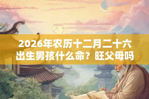 2026年农历十二月二十六出生男孩什么命？旺父母吗？